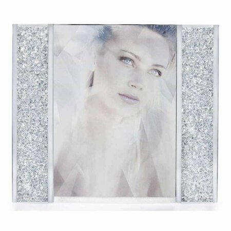 JIALLO 5 x 7 in. Starlet Crystal Filled Photo Picture Frame 16042